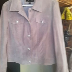 Lavender 100% leather blazer by REVUE
